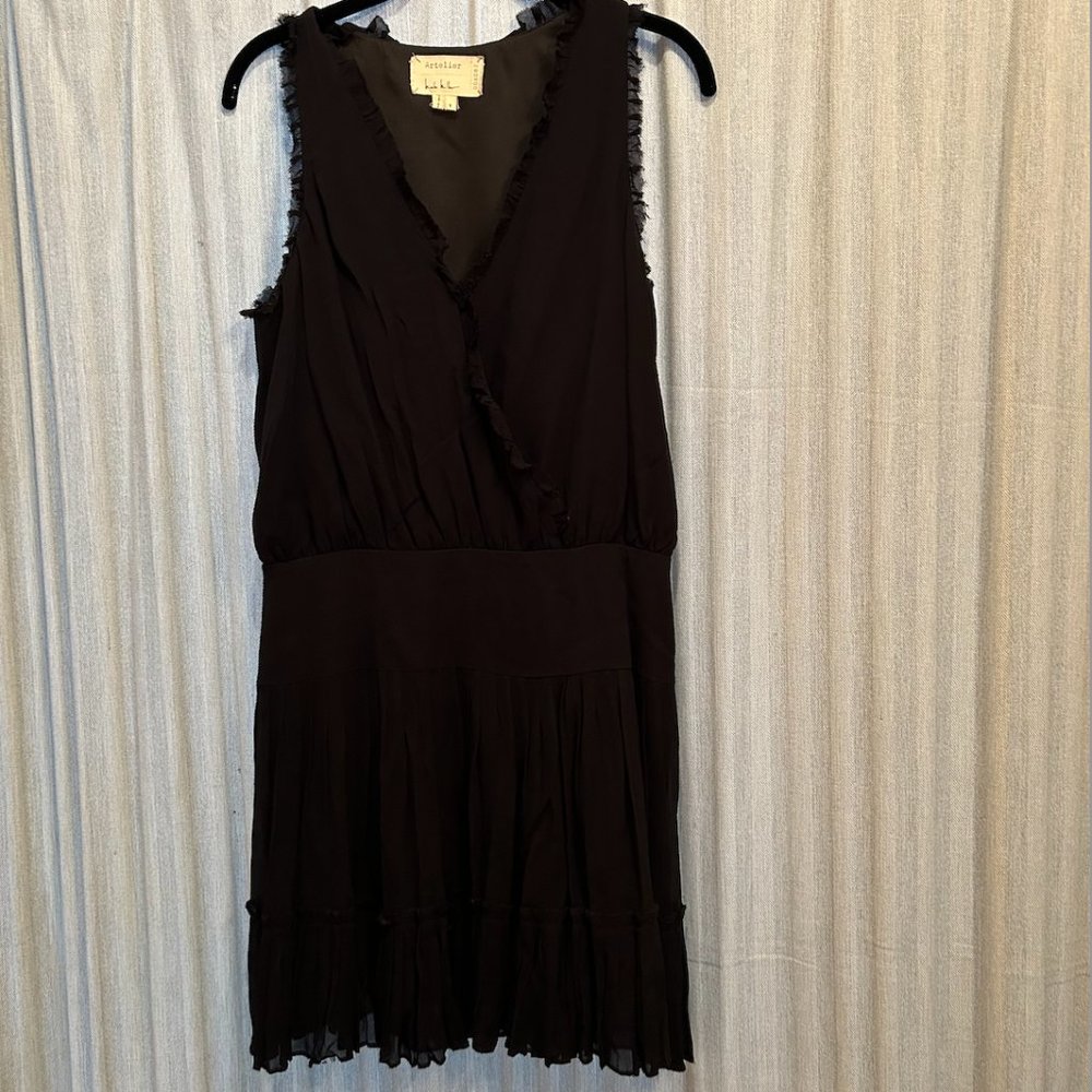 Nicole Miller Black Drop Waist Dress